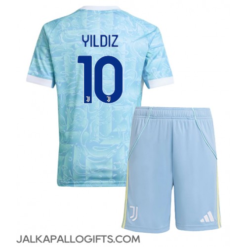 Juventus Kenan Yildiz #10 Vieras Peliasu Lasten 2025-26 Lyhythihainen (+ Lyhyet housut)